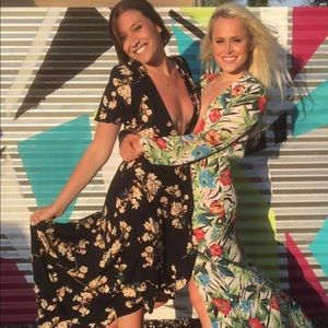 Cotton Candy LA Floral Wrap Maxi Dress